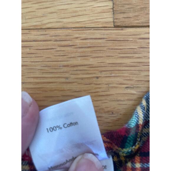 Hanna Andersson Flannelette Peplum Tartan Stewart Plaid Ruffle Top 6-7 Christmas - Picture 8 of 11